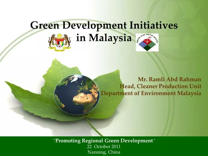 mr ramli abd rahman head cleaner production unit department of environment malaysia