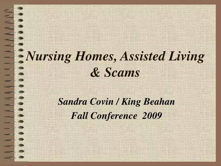 nursing homes assisted living scams