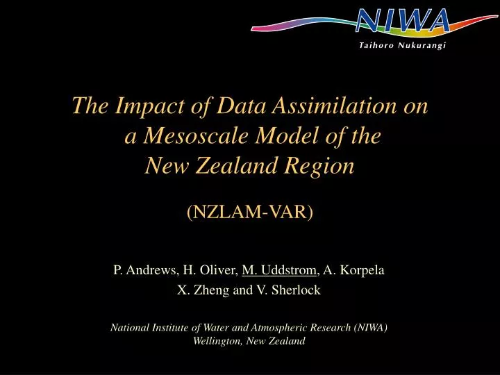 the impact of data assimilation on a mesoscale model of the new zealand region nzlam var