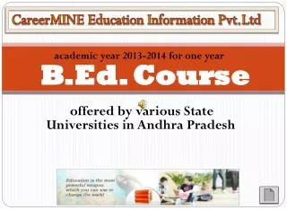 B.Ed . Course