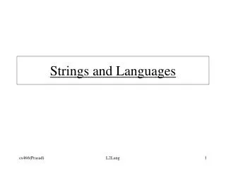 Strings and Languages