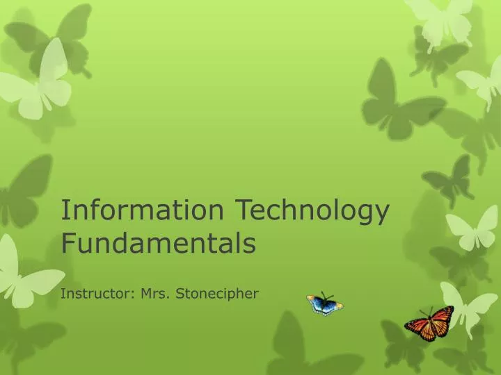 information technology fundamentals