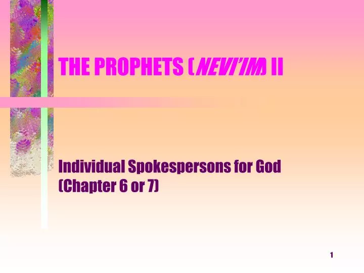 the prophets nevi im ii