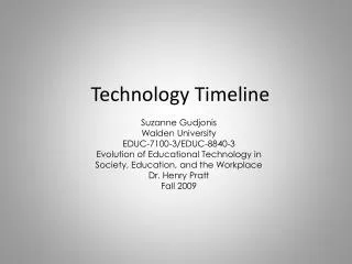 Technology Timeline