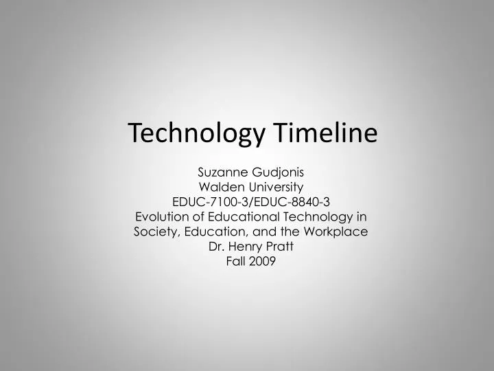 technology timeline