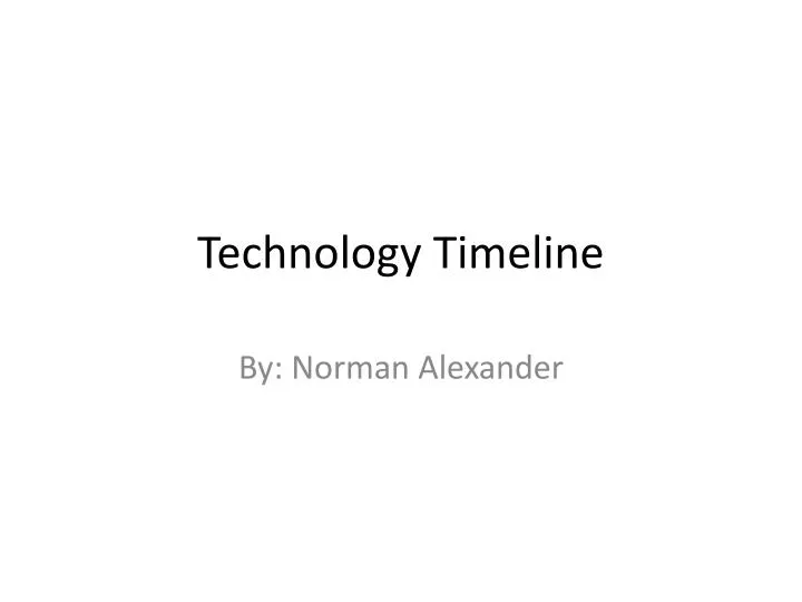 technology timeline