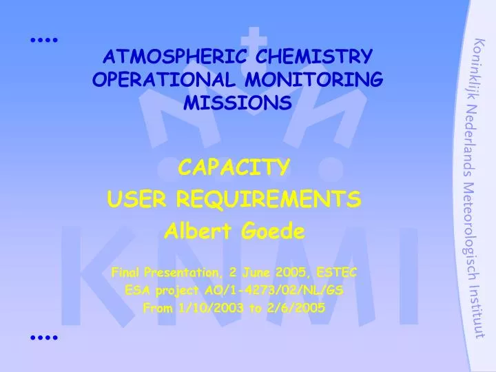 atmospheric chemistry operational monitoring missions