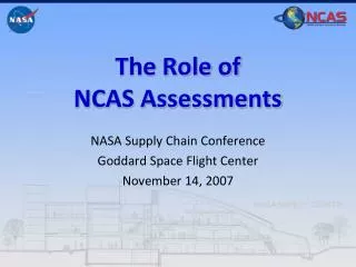 The Role of NCAS Assessments