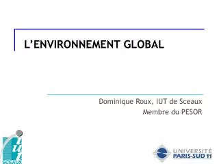 l environnement global