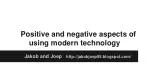Positive and negative aspects of using modern technology - slide 1