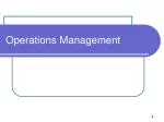 Operations Management - slide 1