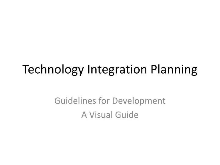 technology integration planning