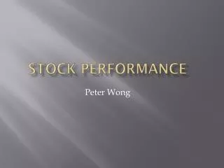 Stock Performance