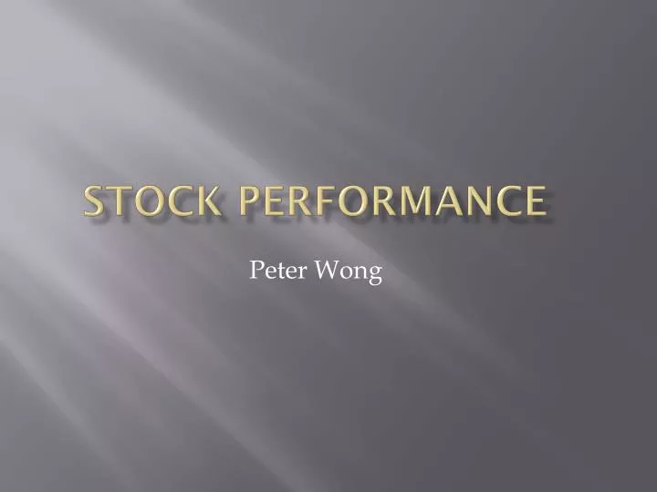 stock performance