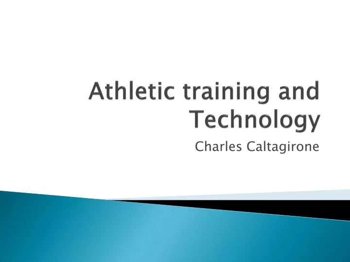 athletic training and technology