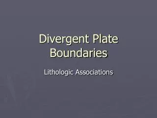 divergent plate boundaries