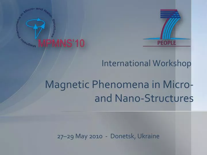 magnetic phenomena in micro and nano structures