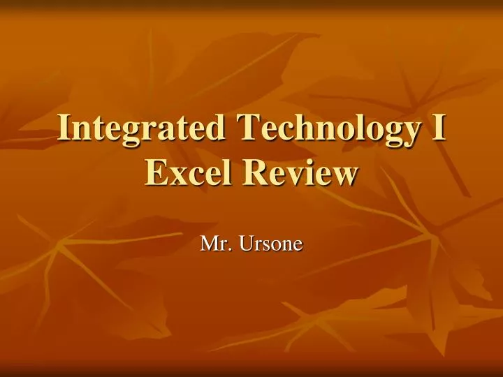 integrated technology i excel review