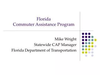 Florida Commuter Assistance Program