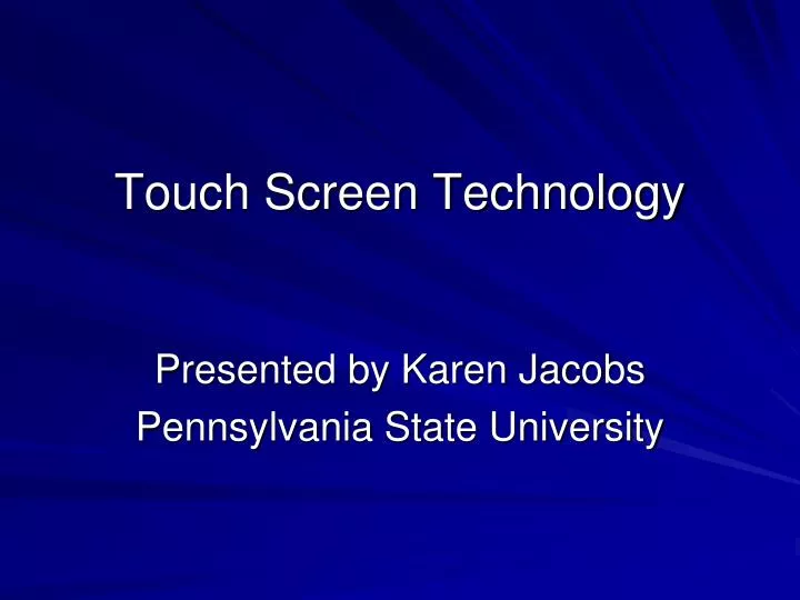 touch screen technology