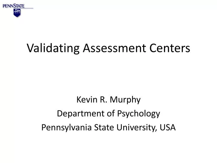 validating assessment centers