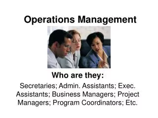 Operations Management