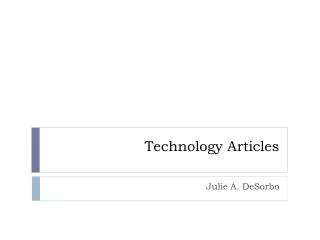 technology articles