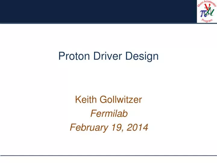 proton driver design