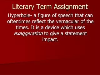 Literary Term Assignment