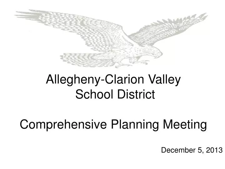 allegheny clarion valley school district comprehensive planning meeting