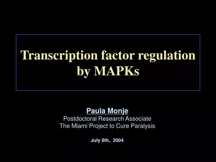 transcription factor regulation by mapks