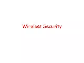 Wireless Security