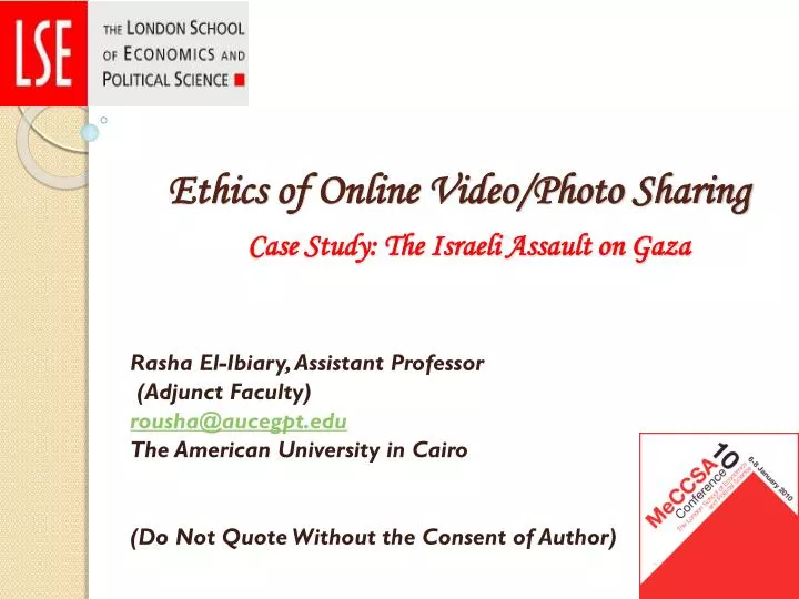 ethics of online video photo sharing case study the israeli assault on gaza