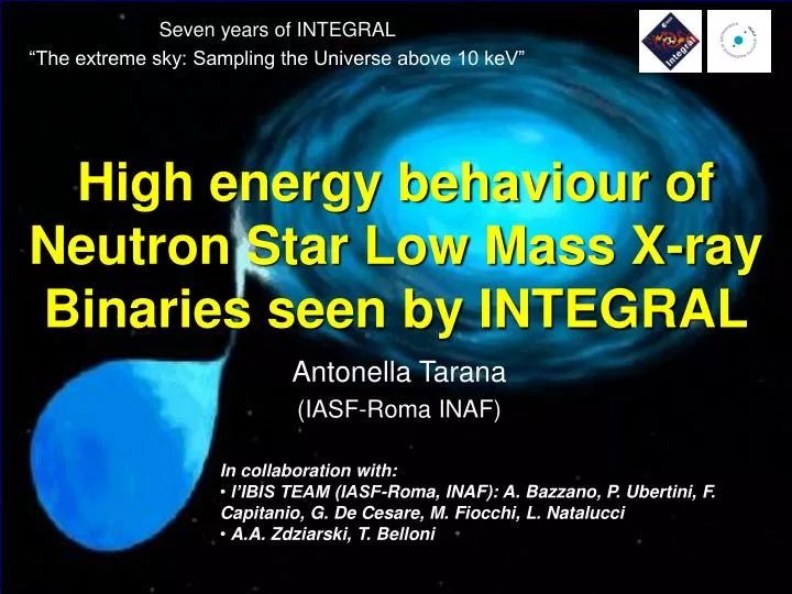 high energy behaviour of neutron star low mass x ray binaries seen by integral