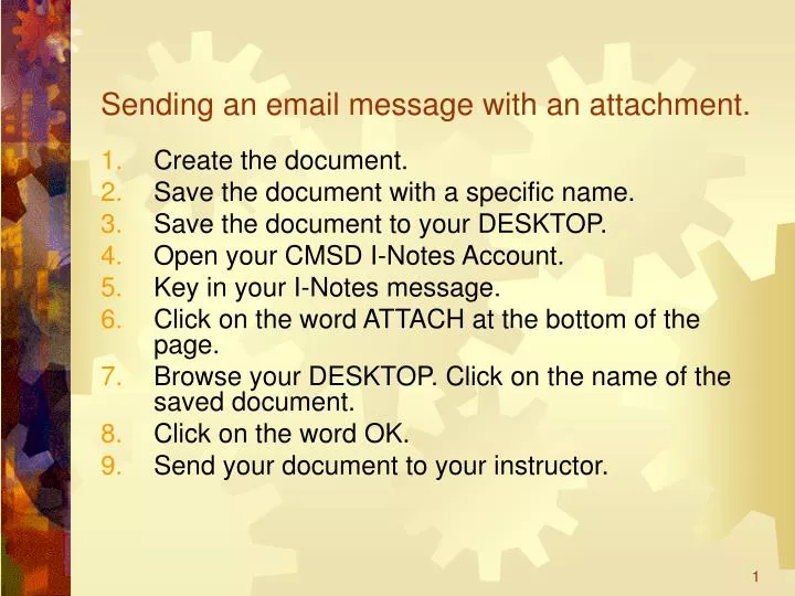 sending an email message with an attachment