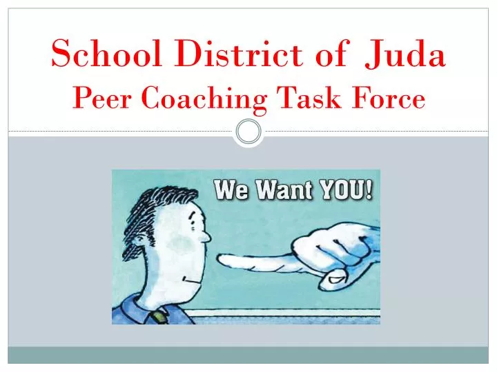 school district of juda peer coaching task force