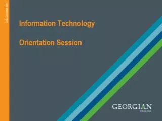 Information Technology Orientation Session