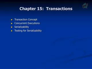 Chapter 15: Transactions