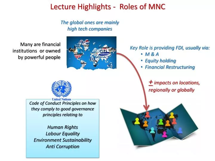 lecture highlights roles of mnc