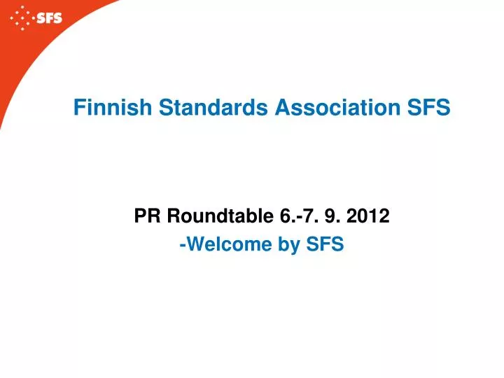 finnish standards association sfs