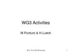 WG3 Activities - slide 1
