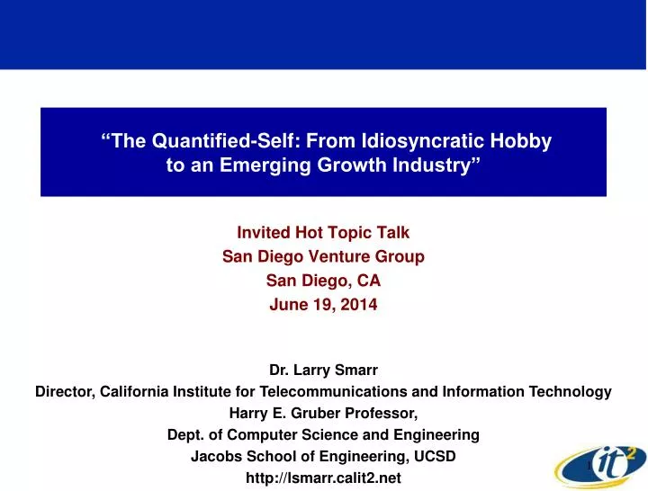 the quantified self from idiosyncratic hobby to an emerging growth industry