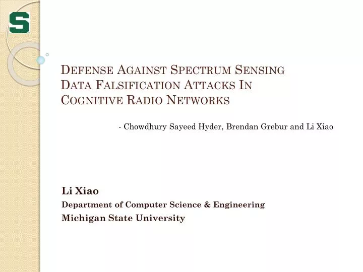 defense against spectrum sensing data falsification attacks in cognitive radio networks
