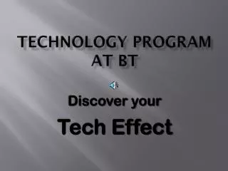 Technology Program At BT