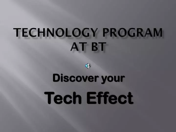 technology program at bt