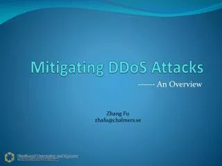 Mitigating DDoS Attacks