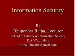 Information Security - slide 1