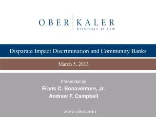 Disparate Impact Discrimination and Community Banks