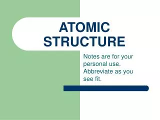 atomic structure
