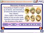 How was atomic structure discovered? - slide 1